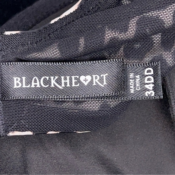 34DD Blackheart Leopard Printpush Up Bra Underwire Lace Trim Goth Padded - Picture 9 of 11